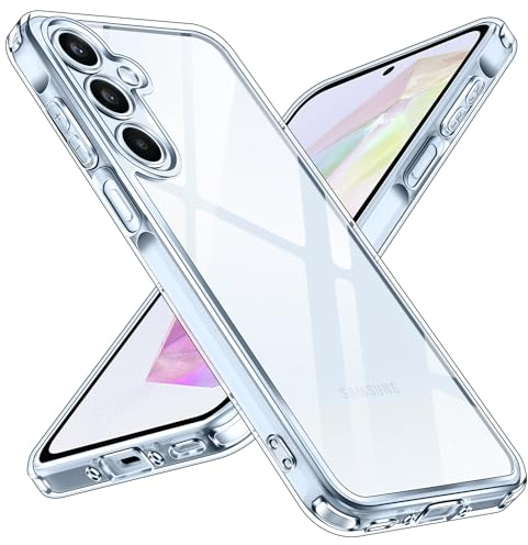ivoler Anti-Jaunissement HD Clair Coque pour Samsung Galaxy A35 5G, [Protection Caméra] Mince Transparent Étui de Protection en Silicone Antichoc, Rigide PC Bumper Housse