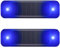 DINOWIN Solare Sirena di Alarme con Luce Lampeggiante LED antifurto per auto finta Allarme moto lampeggiante per Auto, motocicli (Blu)