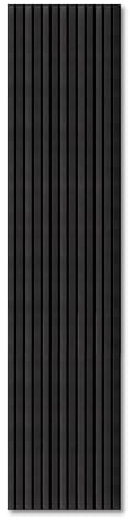 KAISER plastic® Akustikpaneele | Farbe: Eiche schwarz | Wandpaneele in verschiedenen Formaten | Lamellenwand aus Holzfunier und Filz | moderne Wandverkleidung (Handmuster)