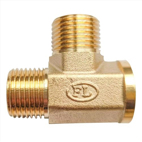 COFEDON Gewindefitting T-Stück IGxAGxAG aus Messing, 1/2 Zoll Innengewinde, für Heizung und Trinkwasseranlage Geeignet