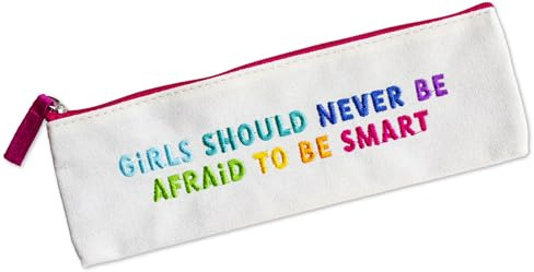 Papierdrachen Mäppchen Frauenpower - Girls Should Never be Afraid to be smart - bunt - Statement - Bestickt - Federtasche - Set 11
