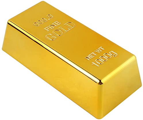 Gold-Fake-Spielzeug – Goldbarren-Spielzeug, Fake-Goldziegel zum Basteln, Ziegel-Replika-Goldbarren, gefälschtes Goldbarren-Spielzeug, Bullion-Goldbarren-Dekorationen, realistische Goldbarren-Zieg