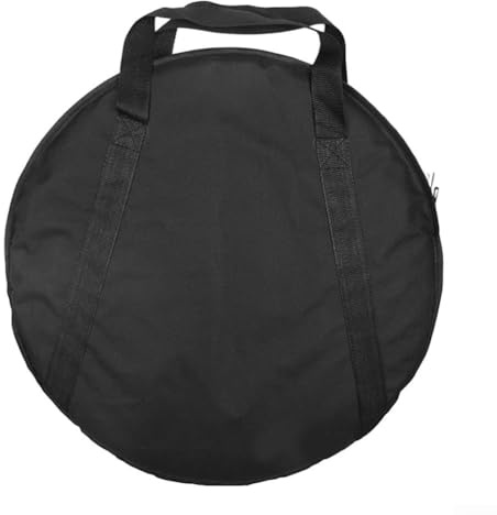 Bolsa para platillos de tambor, negro, tres bolsillos separados, divisor extraíble, correa para el hombro (grande)