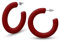 Soul-Cats trendy Kunststoff Creolen Ohrstecker Ohrringe in der Farbe:rot