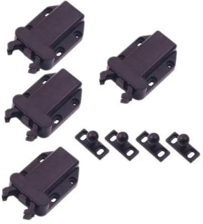 KITANDOVE 4 Stück Mini-riegel Automatischer Federverschluss Mini-touch-verschluss Für Schränke