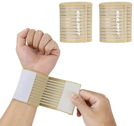 EULANT 2pcs Elastische Bandage Kompression Wrap 40cm (15.7in), Justierbare Hand Wrap, Kinder Knöchelriemen, Handgelenk Unterstützung Bandage