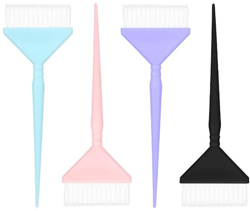 Molain 4 Pack Hair Dye Color Brush Set, Classic Dying Brush Multiuse Color Applicator for Salon and DIY Home Tinting