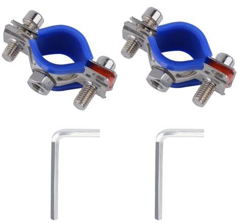 INCREWAY 2PCS Fixed Sinking Office Chair 304 Stainless Steel Hoop Pipe Clamps Fit for Pipe OD 1 Inch(25-27mm) Kit with Allen Wrench