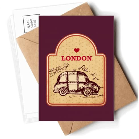 Postkarten, Briefumschläge, Motiv: London, Briefmarke, Großbritannien, blanko, Notizkarten, Postkarten