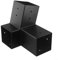 Set di staffe per pergola in acciaio per tetto inclinato, kit hardware per montaggio a parete per gazebo da 10 x 10 cm, nero a 3 vie e unidirezionale (A)