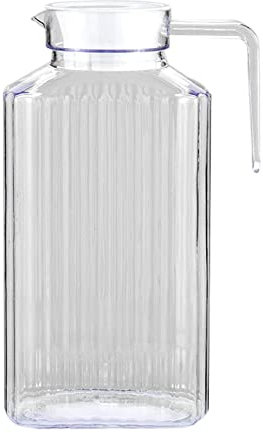 Pot à jus acrylique en plastique Restaurant Boisson Pot Bar Buffet Restaurant Utilisation domestique Eau chaude et froide Brosses à bouteilles pour nettoyer les cols étroits (D, 13 x 13 x 25 cm)