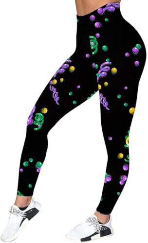 Generisch rote-Leggings-Damen,Bunte-Leggings,Bunte Leggings Damen Konfetti Neon Bunt Leggins Leggings Unterhosen Hose Strumpfhose Faschingskostüme Regenbogen Lange 80er Jahre Candy Karneval XXL Party