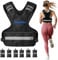 ExtreSpo Adjustable Weighted Vest for Women and Men, 11-20lb Weight Vest with 6 Ironsand Weights, Body Weight Vest Exercise Set with Reflective Strip for Strength Training and Workout