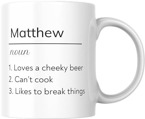 Personalised Name Definition Mug, Birthday Christmas Gift for Family, Multiple Recipient Options