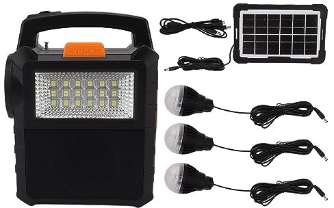 Estación de Energía Portátil con Kit de Paneles Solares Multifuncionales Duraderos con Bombillas Estación de Energía Portátil para el Hogar Respaldo de Emergencia para Acampar Al