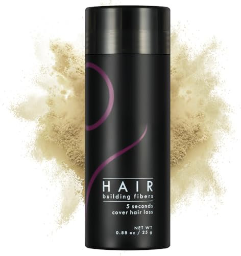Streuhaar zur Haarverdichtung, 25g Haarpuder Vollem Haar in Sekunden Männer und Frauen, Natürlich Unsichtbar Ansatzpuder, Haarausfall und Lichtem Haar Powder(Helles Gold)