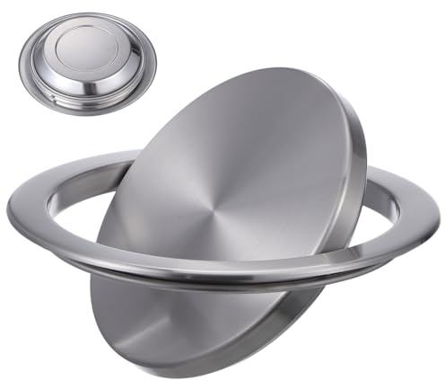 CLISPEED Recessed Countertop Bin Lid Stainless Steel Flush Trash can Cover with Silent Auto Flap for Kitchen Bathroom Commercial Use