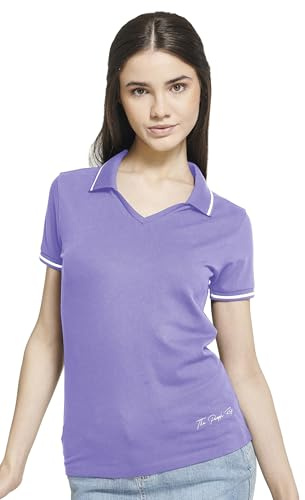 THE PEOPLE REP. Damen Poloshirt/Elegantes T-Shirt mit Kragen aus Baumwolle mit Stretch
