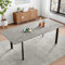 jiexi Esstisch Mit 4-8 Stühlen Set, Essgruppe Tisch Ausziehbar, Moderner, Stilvoller MDF-Platten Esstisch Für Das Wohnzimmer 160-200cm Grauer Tisch
