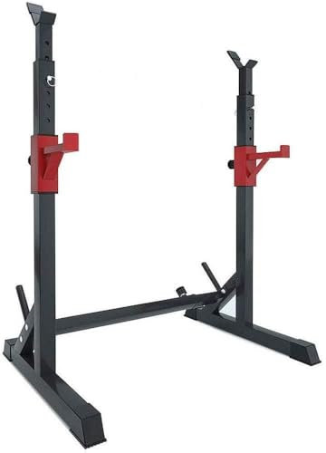 Verstellbares Langhantel-Kniebeugengestell, maximale Belastung 300 kg, Robustes Power Rack für Gewichtheben und Heim-Fitnessstudio, J-Hook-Design, Sta