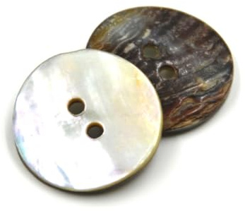YKAFADE 10 Stück 20mm Perlmutt Knöpfe Naturmuschelknöpfe, Runde Flach Knöpfe 2 Löcher Zum Nähen Basteln natürlich Schimmernde Perlmuttknöpfe Hemdknöpfe für Hemden,Jacken,Anzüge,Mäntel -Weiße