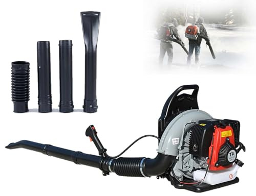 Rucksack Schneefräse 4-Takt Benzin 1000cc Mit 2,0L Tank, Laubbläser Bis 10000 U/min, Für Laub, Schnee Und Gehwege, Langlebiger Motor, Umweltfreundlich, Leiser Betrieb Für Zuhause(Red)