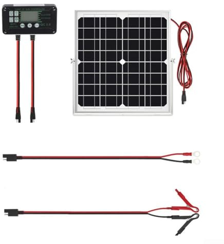 Cargador de batería solar MPPT de 12 V con controlador de carga inteligente para barcos, coches y motocicletas, maximiza la captura de energía solar y protege la salud de la batería