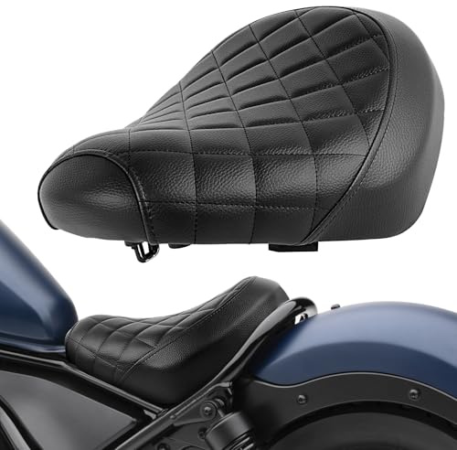 DREAMIZER Motorrad Solo-Sitz Frontfahrer Sitzkomfort Gel-Polster Stoßdämpfer Matte Kissen Motorrad Sitzkissen Kompatibel mit Honda Rebel 1100 CMX1100 2017-2025