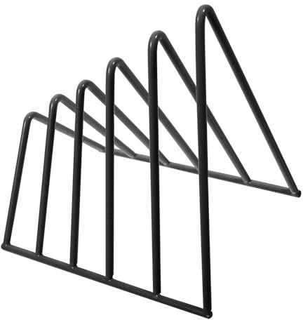 Alipis Support de Bureau en Fer Noir Triangulaire – Présentoir à Dossiers et Porte-Livres pour Organisation de Fichiers Organiseur de Courrier Étagère de Rangement Compacte pour