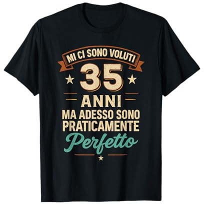 Divertente Frase 35 Compleanno Regalo Vintage 35 Uomo Anni Maglietta