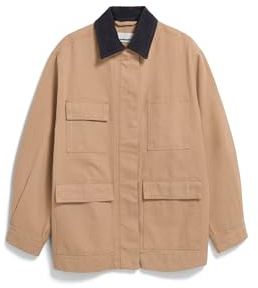 ARMEDANGELS Damen Overshirt aus Bio-Baumwolle Workwear Canvas Oversized Fit True Camel XL