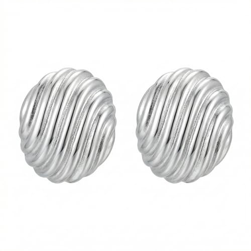 ROISE LADY 14k Vergoldete Klobige Silver Gold Ohrringe Hängend für Damen Muschel Sommer Strand Leichte Hypoallergene Statement Ohrringe