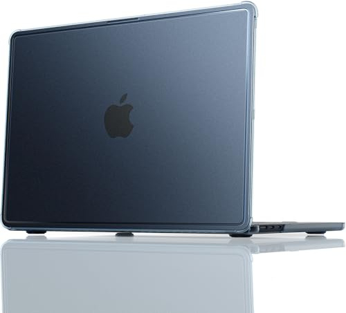 EooCoo for MacBook Air 13 inch Case M5-M2 Edge Protection Frost Midnight | [100% Match] Hard Shell Compatible with Mac Air 13.6 M5/M4/M3/M2, 2026-2022 A3449 A3240 A3113 A2681, All-around Protection