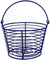 CrazyGadget® Country Farm Stye Strong Colour Metal Wire Egg Holder Stand Basket with Handle - Holds More Than 24 Eggs (Dark Blue)