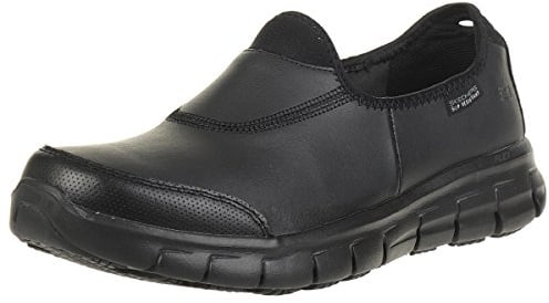 Skechers Sure Track, Zapatos Mujer, Negro Black Leather, 36.5 EU