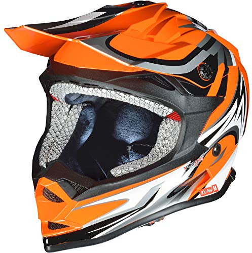 RX-964 Crosshelm Integralhelm Quad Cross Enduro Motocross Offroad Helm rueger, Größe:XL (61-62), Farbe:Blau V/RCK