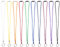 Karteo Schlüsselband weiß [1 Stück] Lanyard 3 mm Polyester mit Schlüsselring und Sicherheitsverschluss für Kartenhüllen Ausweise Schlüssel