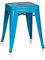 hjh OFFICE 645004 Metall Hocker VANTAGGIO Hellblau Sitzhocker im Industry-Design, stapelbar, niedrig