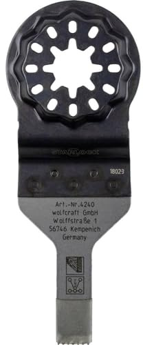 wolfcraft BIM Pushcut Saw Blade Expert, Starlock for Wood & Metal, 10 mm | Bimetal oscillating multi tool blade for plunge and rip cuts in drywall and non-ferrous metals. 4240000