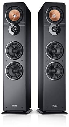 Teufel Ultima 40 Stereo Lautsprecher - HiFi Standlautsprecher Paar der Spitzenklasse, Phase-Plug Hochtöner, 3-Wege System, Doppelrohr-Bassreflex, Musik, Filmton, Games - schwarz