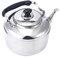 LOVIVER tea Kettle, Stainless Steel Stovetop Teapot, Metal Tea Kettle with Sound, Fast Boiling for Home Kitchen Camping coffee and tea, 4L