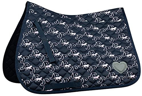 horze Lisette Pony Saddle Pad Pony Dark Navy Lilac