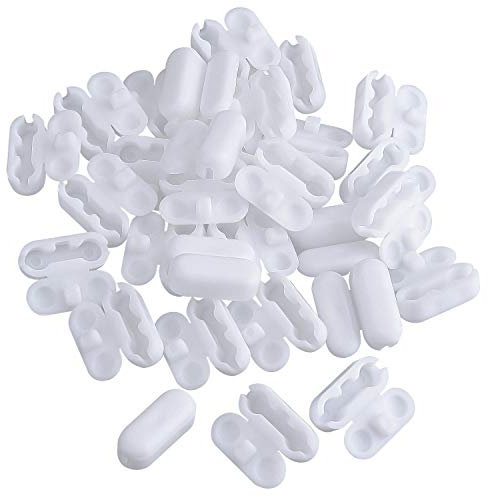 KongJies Plastic Blind Ball Chain Cord Connectors Clips for Home Roller, Roman and Vertical Blinds, 30PCS White