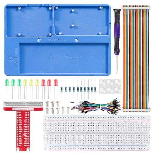 Sunfoundation RAB Holder Kit - Raspberry Pi Breadboard Kit with 830 Points Solderless Circuit Board for Arduino & Raspberry Pi 4B, 3B+, 3B, 2B, 1 Model B+ A+