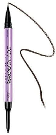 Urban Decay Brow Blade 2-in-1 Eyebrow Pen & Waterproof Pencil - Smudge-proof, Transfer-resistant, Up to 24HR Wear, Ink Stain & Creamy Brow Pencil - Dark Drapes (dark brown)