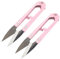 2 Pièces Mini U Forme Broderie À Coudre Fil Ciseaux Pinces pour Bricolage Craft Fil Snips Cutters Utile pour Couper Coutures (Rose)