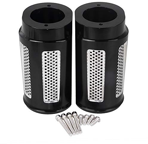 Schwarze Gabel Boot Slider Cover Kuh Gabel Slider Billet Boot Cover für Harley Touring Road King Street Glide FLHR FLHX FLT FLHT FLTR 1986-2013