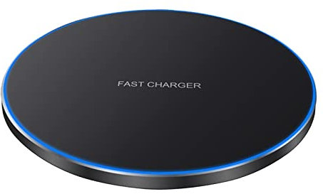 Gazechimp Caricabatterie Wireless, Pad di Ricarica da 30 W Max Certificato Qi, Compatibile con 12/11/11 PRO Max/XS Max/XR/XS/X / 8/8 +, Galaxy Note 10 / - Nero
