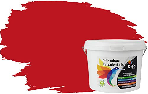 RyFo Colors Silikonharz Fassadenfarbe Lotuseffekt Trend Chinarot 3l