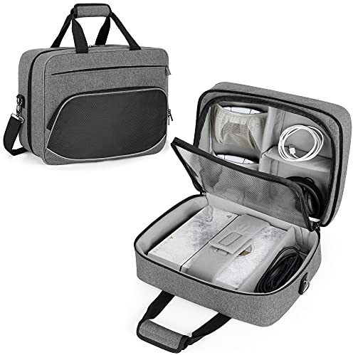 Trunab Tasche Kompatibel mit PS5/PS4/PS4 Pro/PS4 Slim/Xbox One/Xbox One X/Xbox One S, Grau, Tragetasche Großer Kapazität, Aufbewahrung für PS5 Controller und Spielzubehör